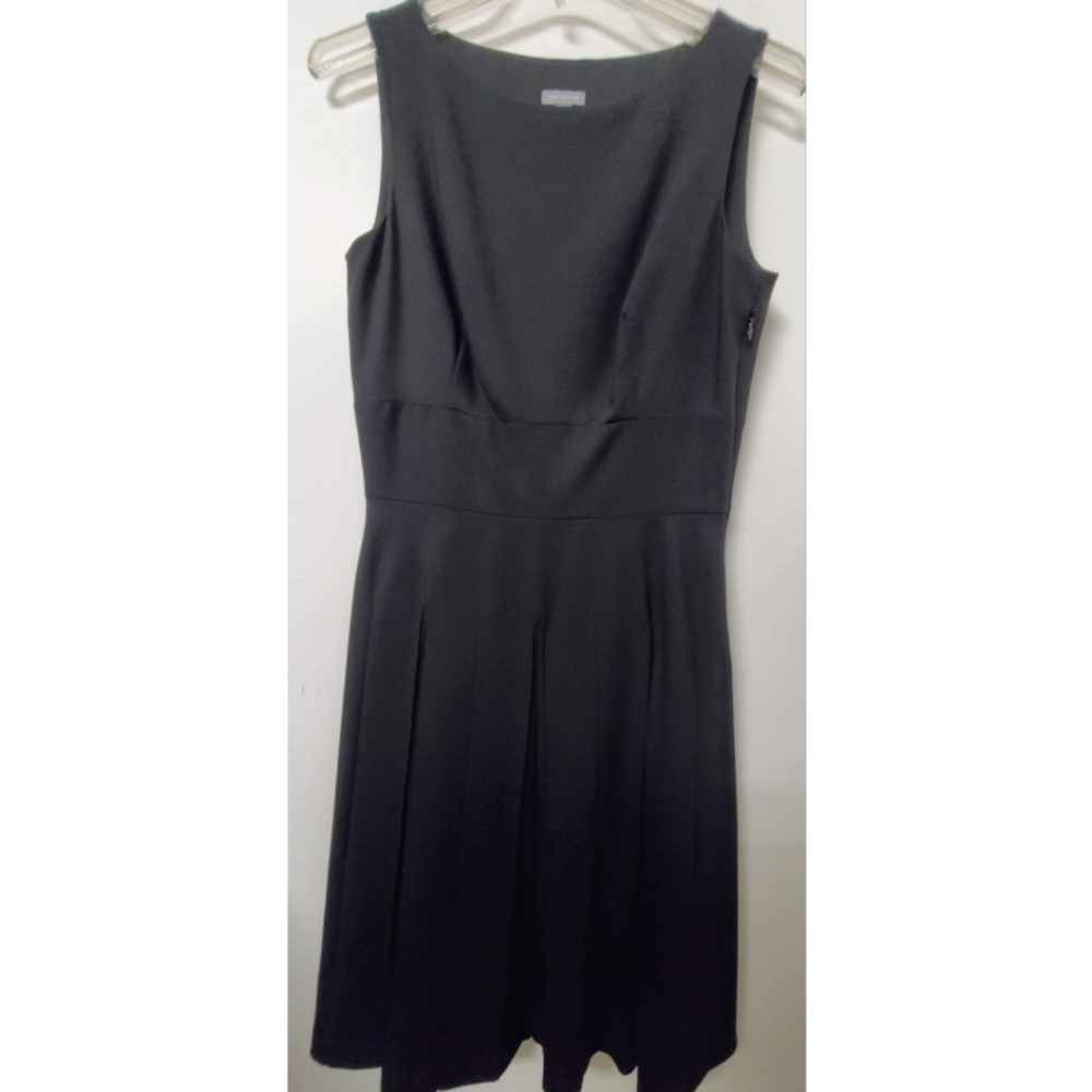 ANN TAYLOR Pleated Skirt Boatneck Dress